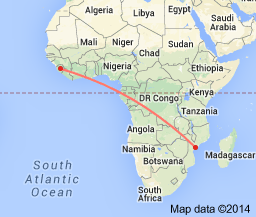 Mozambique to Sierra Leone.